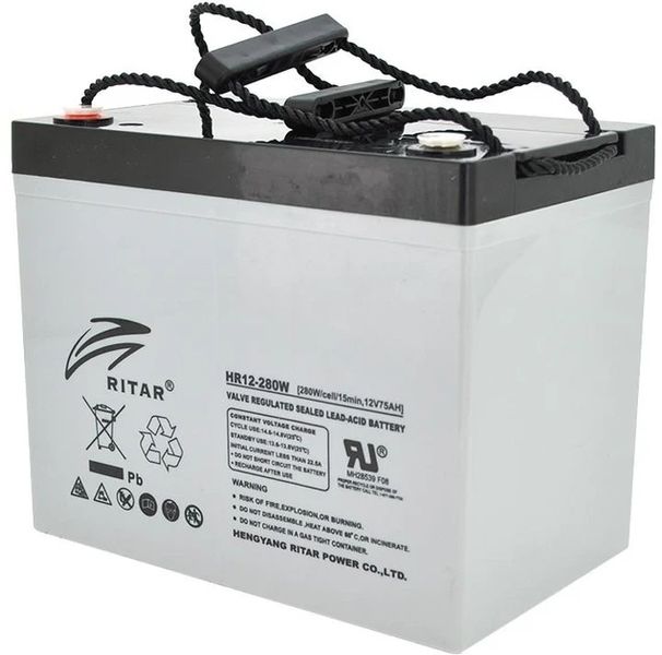 Аккумуляторная батарея AGM RITAR HR12280W Gray Case 12V 75Ah HR12280W фото