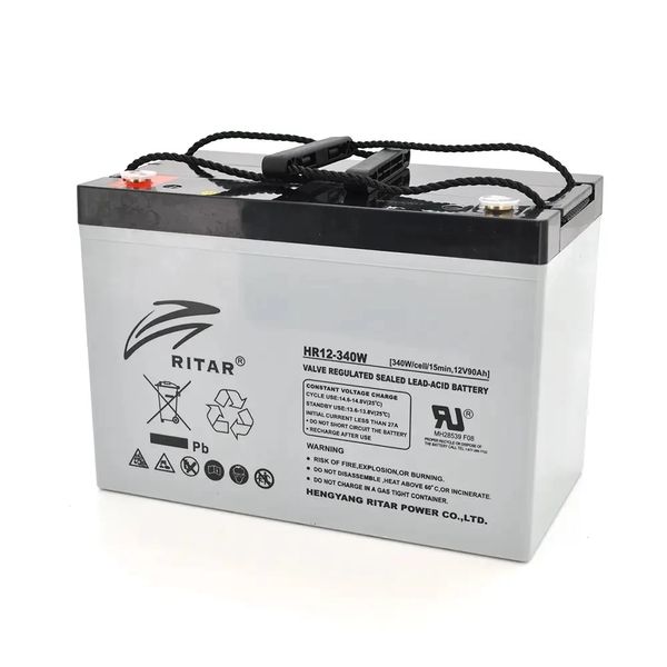 Акумуляторна батарея AGM RITAR HR12340W Gray Case 12V 90 Ah HR12340W фото