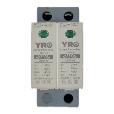 Обмежувач перенапруги YRO YRSP-A2 AC T2 2P 275V 20275 фото