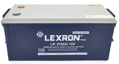 Акумуляторна батарея Lexron LR-DCK-12-210 Carbon-Gel 12 V 210 Ah DEEP CYCLE LR12-210 фото