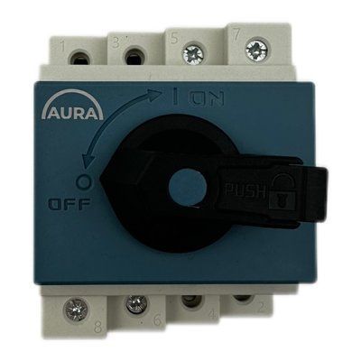 Вимикач навантаження AURA YRDS1DB/N32/2 Isolator Switch 2P 32A 600Vdc/9A 1000Vdc 211232 фото