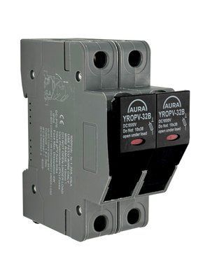 Роз'єднувач запобіжника AURA YROPV-32B Fuse 32A 2P 220000 фото