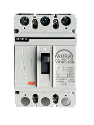 Автоматический выключатель AURA YRM1-250 3P 400V 250A (MCCB) 250251 фото