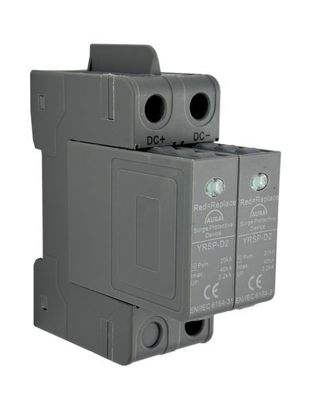 Обмежувач перенапруги AURA YRSP-D2 T2 2P 800V DC 220800 фото