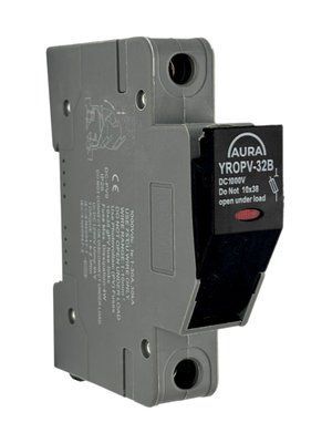 Роз'єднувач запобіжника AURA YROPV-32B Fuse BLACK 32A 1P 21000B фото