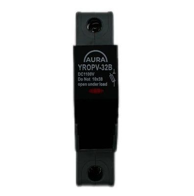 Роз'єднувач запобіжника  AURA YROPV-32B Fuse BLACK 32A 1P 21000B фото