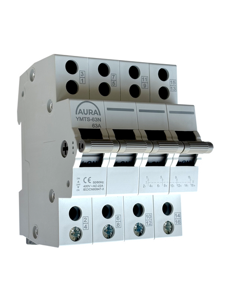 Переключатель трёхпозиционный AURA YMTS-63 4P 63A AC 240263 фото