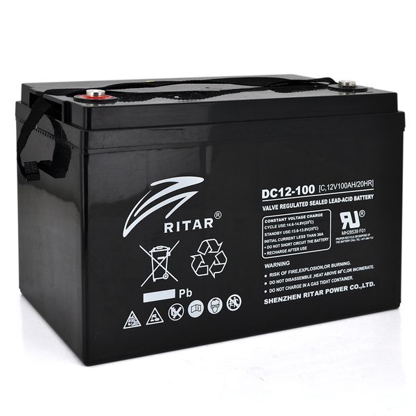 Аккумуляторная батарея CARBON RITAR DC12-100C, Black Case, 12V 100Ah carbon_ritar100 фото