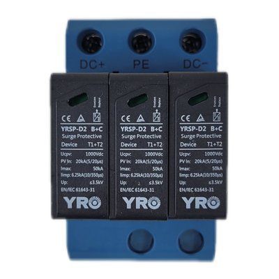Обмежувач перенапруги YRO YRSP-D2 T2 3P 1000V DC 31000 фото