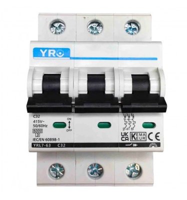 Автоматичний вимикач YRO YRL7-63Pro (3P/32A) YRL7-63Pro фото