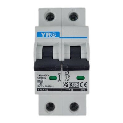 Автоматический выключатель YRO YRL7-63 AC 6KA 2P 230V 25A 23025 фото