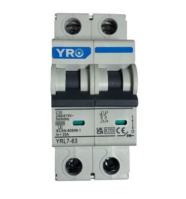 Автоматичний вимикач YRO YRL7-63AC 25А YRL7-6325А фото