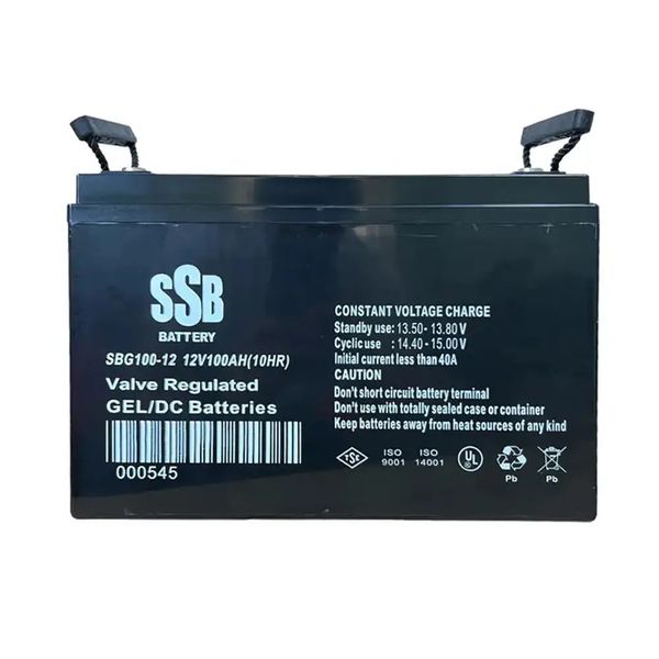 Гелевый аккумулятор SSB SBG100-12, 100Ah 12V SBG100-12  ssb100 фото